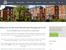 Tablet Screenshot of norwichresidentialmanagement.co.uk